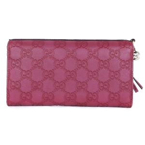 GUCCI BREE ブリー グッチシマ 財布 長財布 二つ折り チャーム レザー 323396 2184 ピンク ウォレット SM1