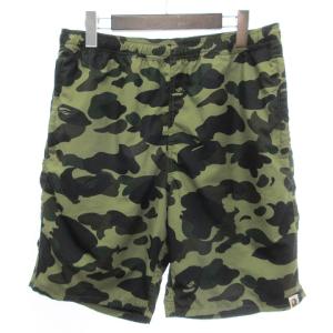 美品 スイムショーツ ショートパンツ 水着 カモフラ 迷彩柄 001SPH201015X カーキ L SM1