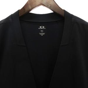 OAKLEY テーラードジャケット ストレッチ ロゴ ワンポイント 黒 ブラック S SM1