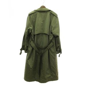 LANVIN トレンチコート ロング ライナー付き ガンパッチ ラグランスリーブ カーキ R48-45 L位 SM1