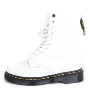 Dr.Martens 美品 Y'S10EYE BOOT 10ホール ショートブーツ レザー バックジップ 15473100 白 ホワイト UK4