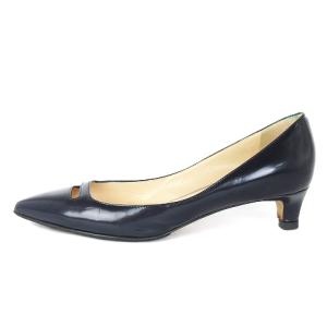 PELLICO ANDREA  アンドレア パンプス ローヒール ポインテッドトゥ レザー ダークネイビー 37 24cm位 SM1