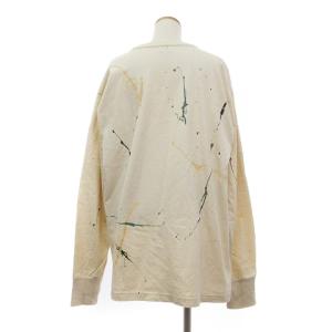 BEAUTY&YOUTH UNITED ARROWS 6 ROKU 21SS Cut & Sewn Tシャツ カットソー 長袖 丸首 クルーネック ペイント加工 コットン 8612-241-0218