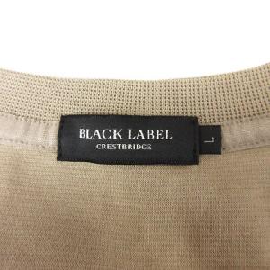 BLACK LABEL CRESTBRIDGE 肩チェック カットソー 長袖 プルオーバー ベージュ系 L SM1