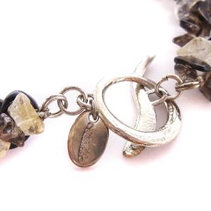 GRACE CONTINENTAL 2連 ストーン ビーズ ネックレス ペンダント クリア ブラウン系 アクセサリー SM1