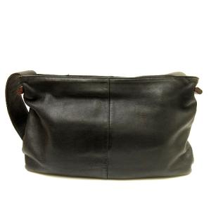 LOEWE ショルダーバッグ レザー シャドー ロゴ 総柄 黒 ブラック 鞄 カバン GY13