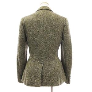 RALPH LAUREN テーラードジャケット シングル 3B 総裏 センターベント ヘリンボーン ジャガード ウール ベージュ 11 SM1