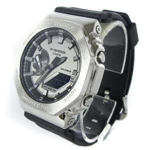 CASIO G-SHOCK 腕時計 アナデジ クオーツ GM-2100-1AJF 八角形フォルム シルバーカラー ブラック ウォッチ SM1
