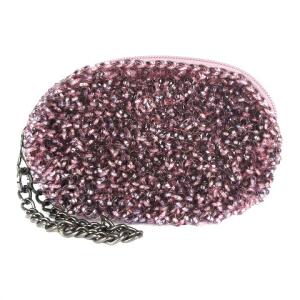 ワイヤーポーチ スタンダード ワイヤーバッグ チェーン PVC ピンク コスメ 化粧 SM1