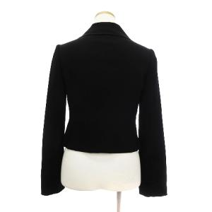 LANVIN NOIR テーラードジャケット ブラックフォーマル 長袖 ショート丈 裏地 0703324-00-C10 黒 ブラック 36
