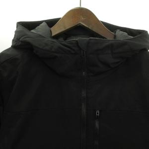 adidas ダウンジャケット アウター パデットパーカー ロング 中綿 ナイロン XPLORIC BS0980 黒 ブラック L SM1