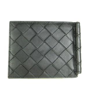 BOTTEGA VENETA 592626 マキシイントレチャート マネークリップ カーフレザー ブラック