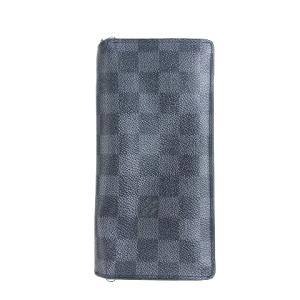 LOUIS VUITTON ダミエ グラフィット ポルトフォイユ ブラザ 長財布 ウォレット フラップ キャンバス N62665 ブラック 黒
