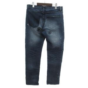 NUMBER (N)INE 美品 VINTAGE CLASH SLIM DENIM PANTS デニムパンツ ジーンズ ダメージ加工 ストレッチ ジッパーフライ