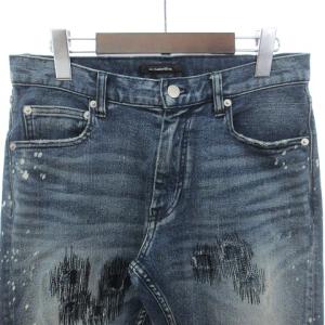 NUMBER (N)INE VINTAGE CLASH SLIM DENIM PANTS デニムパンツ ジーンズ ダメージ加工 ストレッチ ジッパーフライ