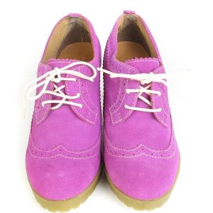 Dr.Martens SITA ブーティ ショートブーツ ウィングチップ ウェッジソール スエード 14283540 ピンク UK5 25cm相当