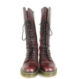 Dr.Martens ロングブーツ シューズ くつ 革靴  20ホール サイドジップ レザー 1B60 赤 レッド UK5 25?p位