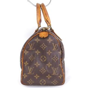 LOUIS VUITTON M41528 モノグラム スピーディ25 ミニボストンバッグ レザー ブラウン