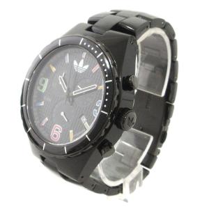 adidas ケンブリッジ クロノグラフ 腕時計 アナログ クオーツ ADH2519 黒 ブラック ウォッチ SM1