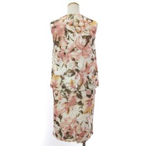 Diagram GRACE CONTINENTAL セットアップ 上下セット ノースリーブ カットソー スカート ひざ丈 タイト 花柄 レース 白 ホワイト ピンク 36 S位