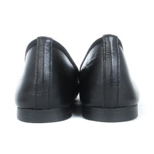 MHL. idea 美品 シューズ フラット バレエ パンプス リボン モチーフ レザー 1516 黒 ブラック 23.5 靴 SM1
