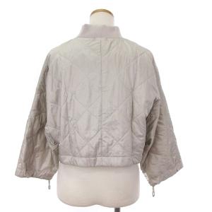 Max Mara the cube ショートキルティングジャケット ブルゾン 中綿 無地 ジップアップ アイボリー 38 AA