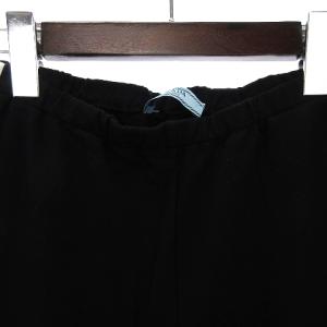 PRADA パンツ レギパン スウェット サイドライン ウエストゴム コットン 黒 ブラック S