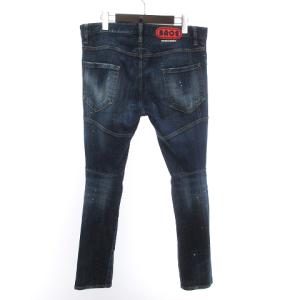 DSQUARED2 美品 21AW TIDY BIKER JEAN タイディー バイカー ジーンズ ダメージ加工 ペイント ストレッチ S74LB0873