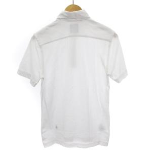 GUY ROVER ウォッシュドコットン 鹿の子 ポロシャツ 半袖 3350PC235 ホリゾンタルカラー 白 ホワイト SM1