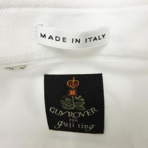 GUY ROVER ウォッシュドコットン 鹿の子 ポロシャツ 半袖 3350PC235 ホリゾンタルカラー 白 ホワイト SM1