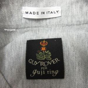 GUY ROVER ウォッシュドコットン 鹿の子 ポロシャツ 半袖 3350PC235 ホリゾンタルカラー グレー SM1