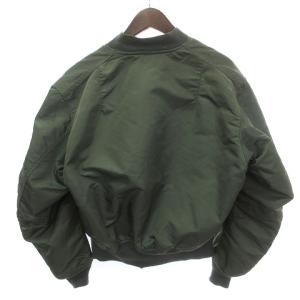ALPHA INDUSTRIES MA-1 ジャケット ブルゾン リバーシブル ナイロン アメリカ製 615-37901 カーキ オレンジ  L