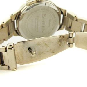 CASIO SHEEN 腕時計 電波 ソーラー ワールドタイム SHW-1700 ゴールドカラー系 ウォッチ ジャンク SM1