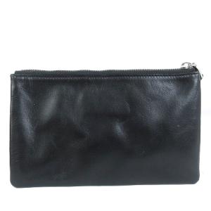 DIESEL クラッチバッグ セカンド レザー Dロゴ プレート 黒 ブラック 鞄 SM1