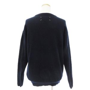 Martin Margiela 4 S51HA1059 20AW ニット セーター 長袖 カレンダータグ カシミヤ混 ネイビー