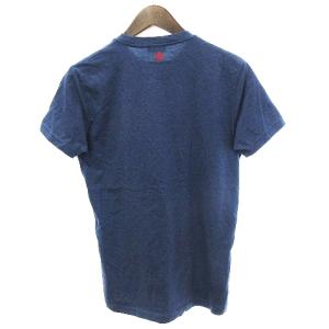 DSQUARED2 UNDERWER Tシャツ カットソー 半袖 丸首 ロゴ ワンポイント 無地 コットン 紺 ネイビー S AA