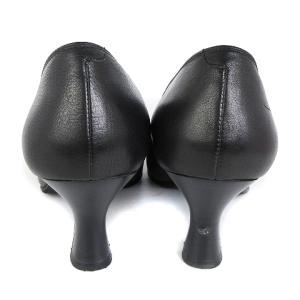 REGAL パンプス ポインテッドトゥ レザー 無地 黒 ブラック 22cm 靴