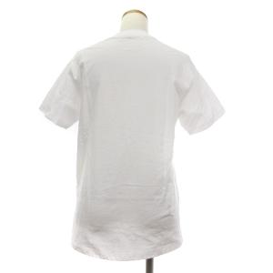 GOLDEN GOOSE DELUXE BRAND Tシャツ カットソー 半袖 丸首 ブルー フラワープリント コットン 白 ホワイト XS