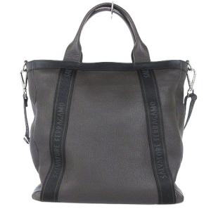 Salvatore Ferragamo 2WAYバッグ ショルダー トート レザー ダークブラウン