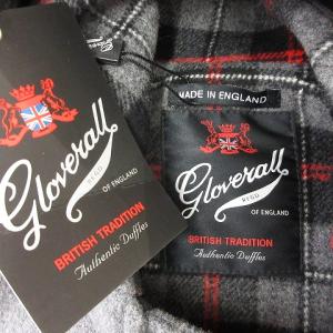 GLOVERALL メルトンダッフルコート チェック裏地 34 グレー