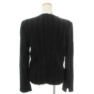 ISABEL MARANT ETOILE ジャケット ブルゾン ノーカラー ストライプ 羊毛 カーキ ブラック 40 M位 SM1