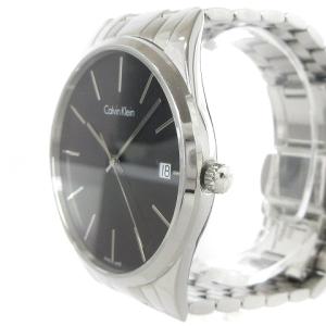 Calvin Klein Time タイム 腕時計 ウォッチ アナログ クォーツ K4N211 シルバーカラー 文字盤 黒 ブラック SM1