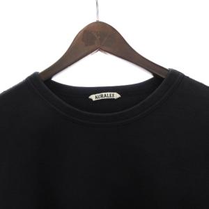 AURALEE 18SS SUPER SOFTSWEATBIGP スウェット トレーナー 長袖 丸首 無地 コットン 紺 ネイビー 1
