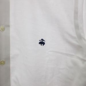 Brooks Brothers 346 シャツ 長袖 ワンポイント ボタンダウン 白 ホワイト M SM1