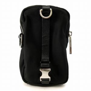 HUGO BOSS ミニポーチ ナイロン バックル ロゴ 黒 ブラック 鞄 SM1