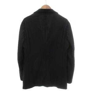 GIORGIO ARMANI 8WGGG006 テーラードジャケット シングル 2B 総裏 ノーベント 切替 ナイロン ブラック