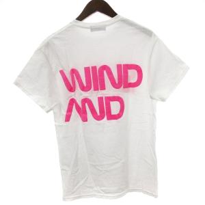 WIND AND SEA Tシャツ カットソー 半袖 丸首 ロゴ プリント コットン 白 ホワイト ピンク M
