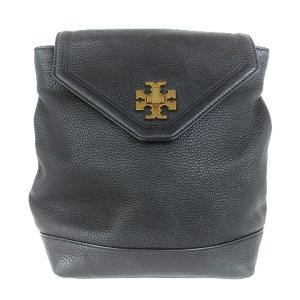 リュック デイバッグ フラップ ロゴ レザー 黒 ブラック 鞄 SM1