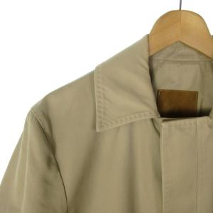 BALLY ステンカラーコート ミドル丈 コットン 無地 フロントボタン 比翼 ベージュ 38 SM1 AA