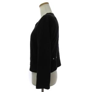 agnes b. カーディガン 長袖 スナップボタン コットン 黒 ブラック L